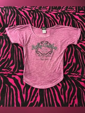 Y2k Harley Davidson Rhinestone Purple T-Shirt Chesapeake Maryland